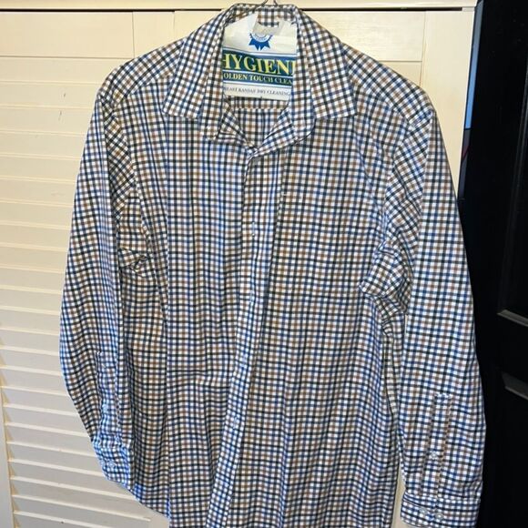 Duluth trading Company men’s checked long sleeve button down shirt size large - Picture 1 of 5